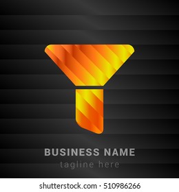 Filter Orange, Yellow and Black silk fashion premium icon / Logo