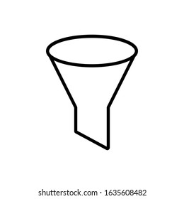 Filter outline icon. Symbol, logo illustration for mobile concept and web design.