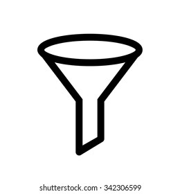 Filter outline icon . Vector illustration