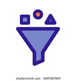 Filter outline icon. Vector item from set, dedicated to Big Data and Machine Learning.