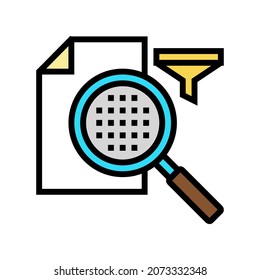 filter paper for filtration color icon vector. filter paper for filtration sign. isolated symbol illustration