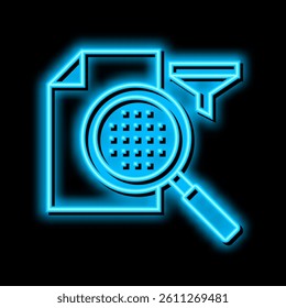 filter paper for filtration neon light sign vector. filter paper for filtration illustration