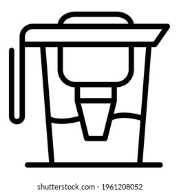 Filter pitcher icon. Outline Filter pitcher vector icon for web design isolated on white background