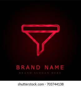 Filter red chromium metallic logo