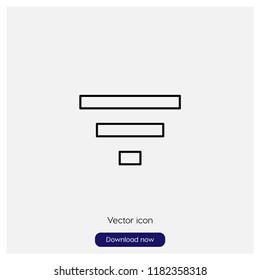 Filter result button sign icon in trendy flat style isolated on grey background, modern symbol vector illustration for web