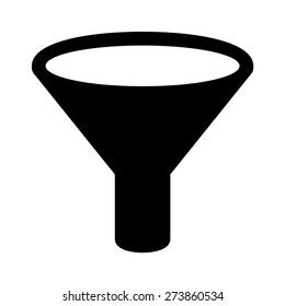Filter or sales funnel or filters flat vector icon for apps and websites
