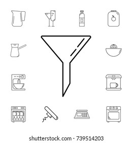 Filter. Set of kitchen icons on white background