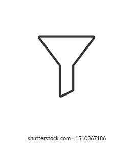 Filter setting outline vector icon