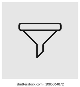 Filter sign icon in trendy flat style isolated on grey background, modern symbol vector illustration for web