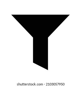 Filter silhouette icon in black. Vector.