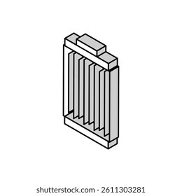 filter smoke isometric icon vector. filter smoke sign. isolated symbol illustration