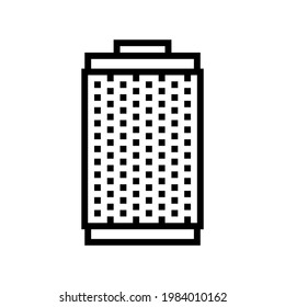 filter smoke line icon vector. filter smoke sign. isolated contour symbol black illustration
