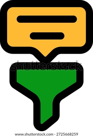 filter speech filled style icon design