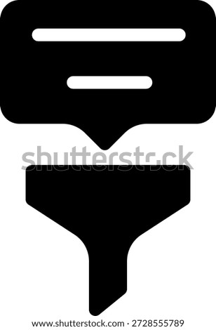 filter speech glyph style icon design