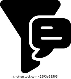 filter talk icon design glyph style
