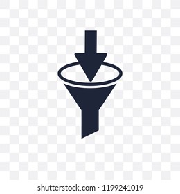 Filter transparent icon. Filter symbol design from Web navigation collection. Simple element vector illustration on transparent background.