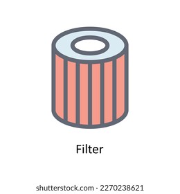 Filter Vector   fill outline Icons. Simple stock illustration stock