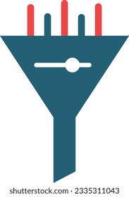Filtro Vector Glifo Dos Icono De Color Para Uso Personal Y Comercial.
