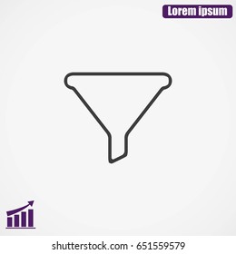 Filter vector icon