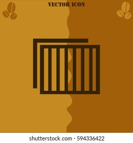 Filter vector  icon. Coffee symbol background.