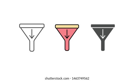 Filter vector icon sign symbol