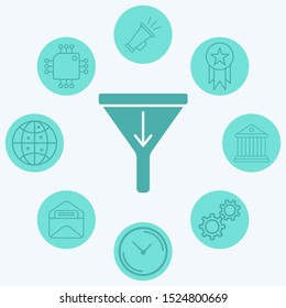 Filter vector icon sign symbol