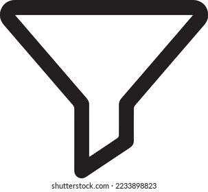 Filter vector icon, simple filter sign.
