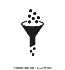 filter vector icon in trendy flat style, funnel
