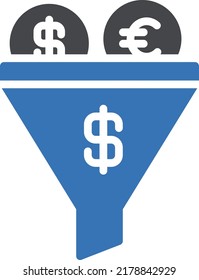filtro Ilustración vectorial en un fondo transparente.Símbolos de calidad premium.Icono vectorial glifos para el concepto y diseño gráfico.