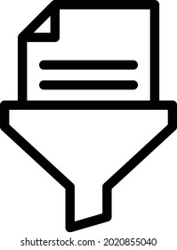 filter vector thin line icon