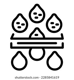 Filter water drop icon outline vector. Tank purification. Control waste