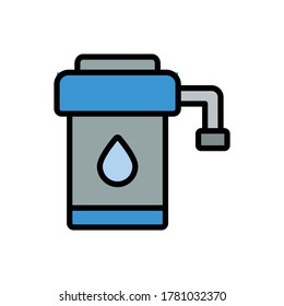 Filter, water icon. Simple color with outline vector elements of aqua icons for ui and ux, website or mobile application