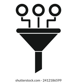 Filter zoom icon simple vector. Digital electronic. Web app data