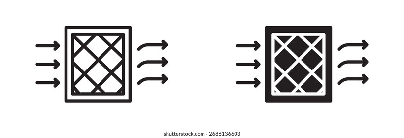 Filteration air icon , Air purifier. Air filter icon. vector illustration .