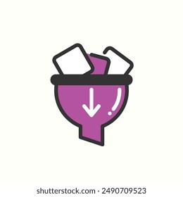 filtericon, icono de glifo aislado tema seo