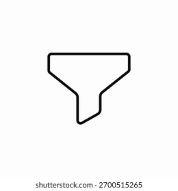filtering funnel shape icon sign vector