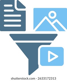 Filtering Glyph Two Colour Icon