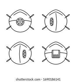 Filtering half mask with valve (class: FFP2 and FFP3). Face mask is a device designed to protect the wearer from inhaling hazardous atmospheres.