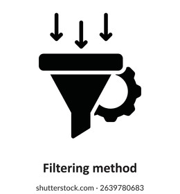 Filtering method Vector Icon which can easily modify or edit


