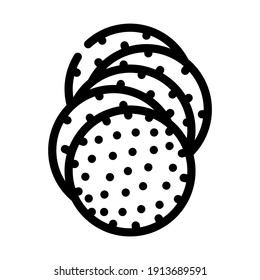 los filtros establecen el vector de icono de línea. símbolo de conjunto de filtros. símbolo de contorno aislado ilustración negra