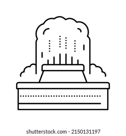 filtration equipment water line icon vector. filtration equipment water sign. isolated contour symbol black illustration