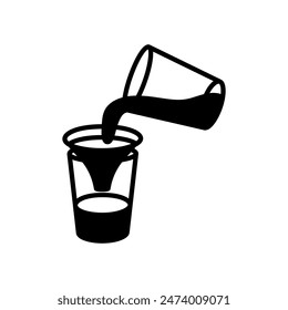 Icono de pictograma de filtración, Ilustración vectorial