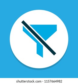 Filtration icon colored symbol. Premium quality isolated no filter element in trendy style.