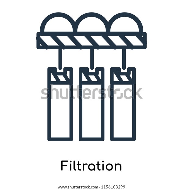 Filtration Icon Vector Isolated On White Stock Vector (Royalty Free ...