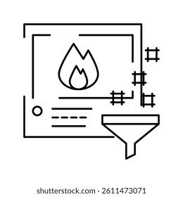 filtration instrument for find image line icon vector. filtration instrument for find image sign. isolated contour symbol black illustration
