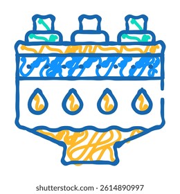 filtration machine doodle icon sketch vector. filtration machine sign. isolated symbol illustration