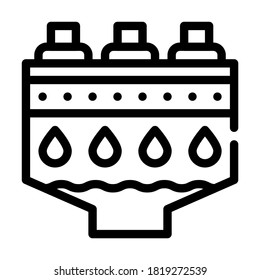 filtration machine line icon vector. filtration machine sign. isolated contour symbol black illustration