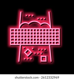 filtration machine neon light sign vector. filtration machine illustration