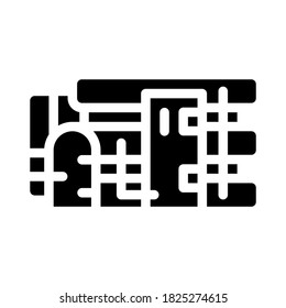 sistema de filtración provee un vector de icono de glifo. señal de suministro del sistema de filtración. símbolo de contorno aislado ilustración negra
