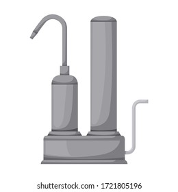 Leuchttank Vektorsymbol. Cartoon, Vektorsymbol einzeln auf weißem Hintergrund, Filtertank.